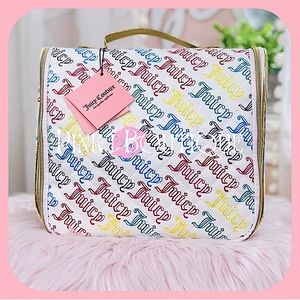 💗{Juicy Couture} Stylish Multi Color Quilted Hanging Toiletry | Cosmetic Bag!